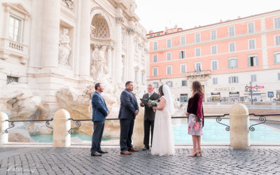 Trevi fountain, Intimate Italy elopement