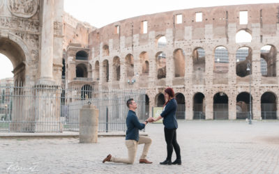 Surprise wedding proposal at the Colosseum