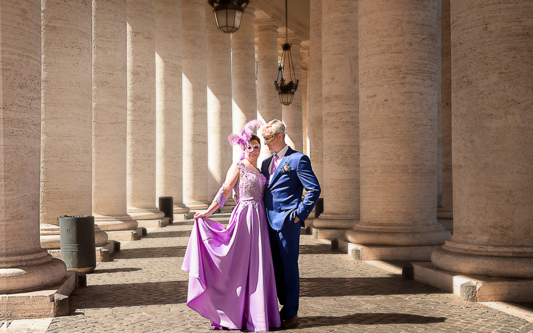 Anniversary photo shooting in Rome