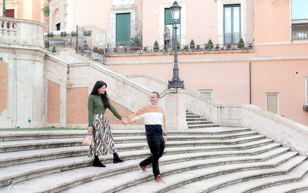 Kathrin & John prewedding photos in Rome