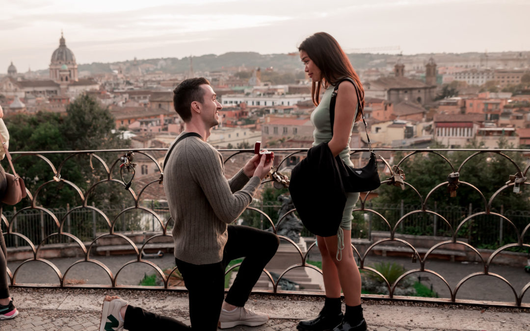 Surprise Proposal at Belvedere, Rome