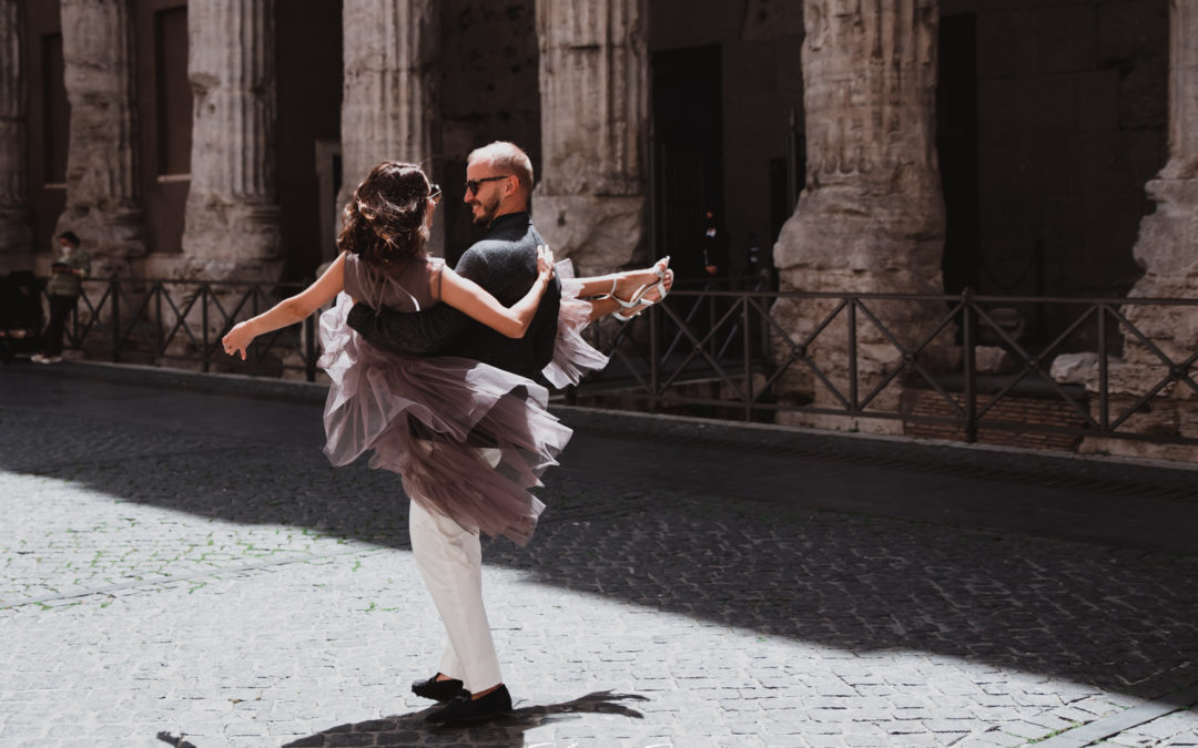 Spring engagement in Rome