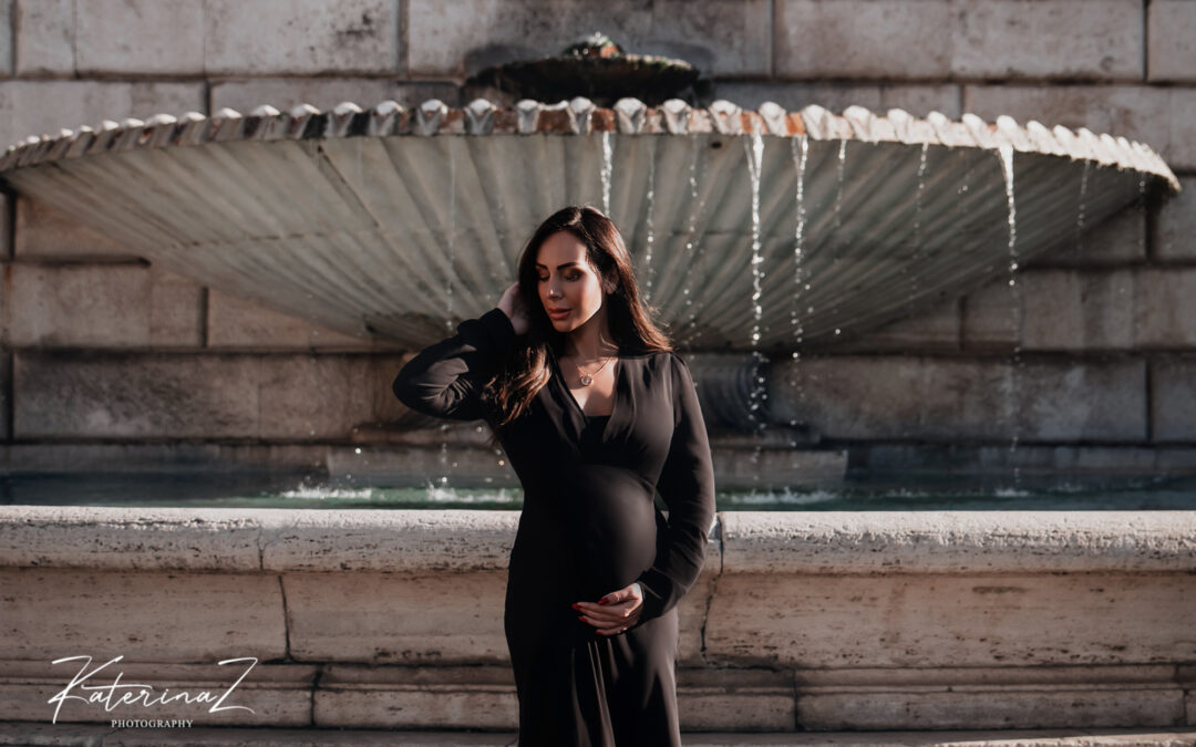 Maternity photography session in Rome