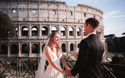 Rome symbolic wedding ceremony  at Colosseum