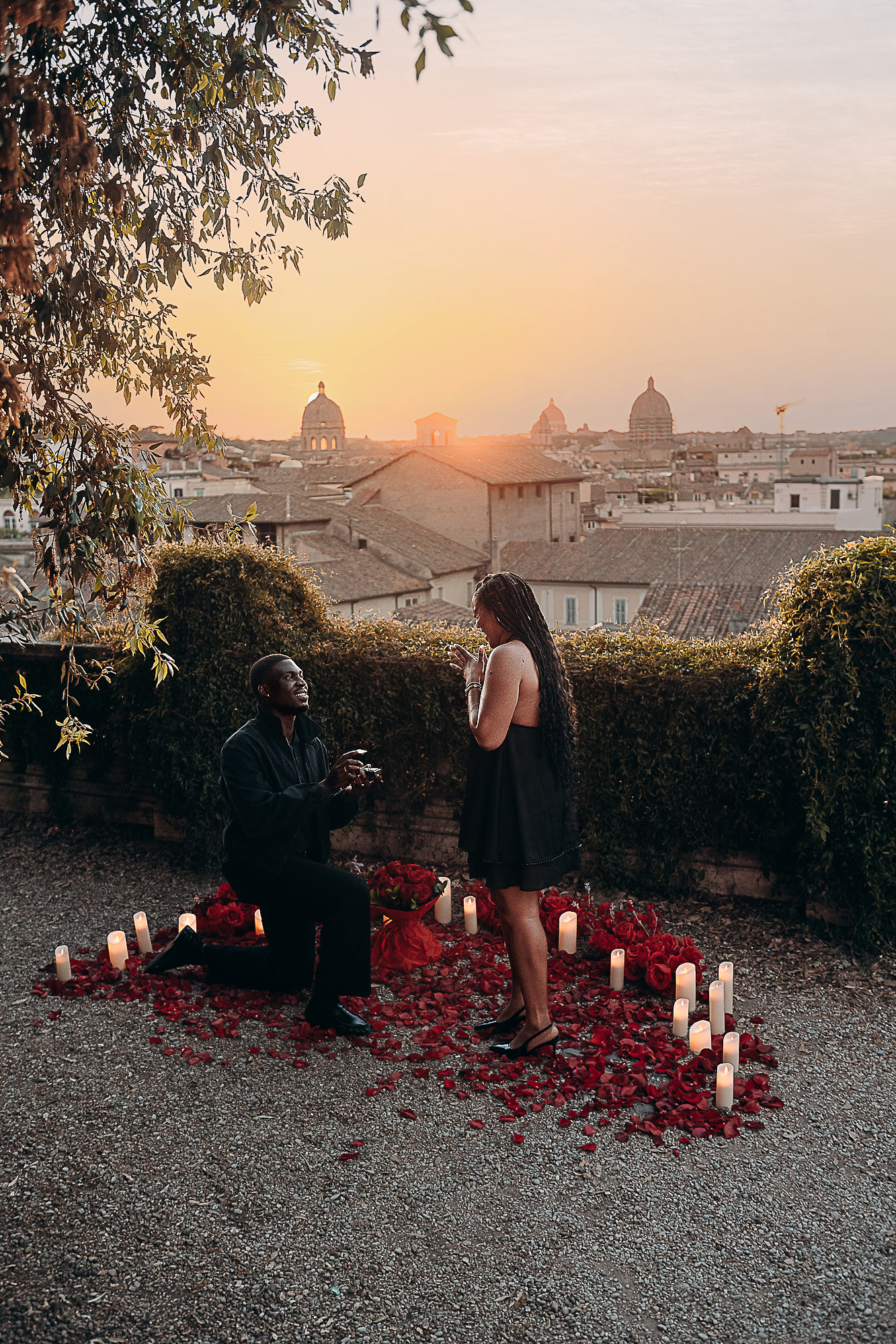 surprise proposal photographer Rome
