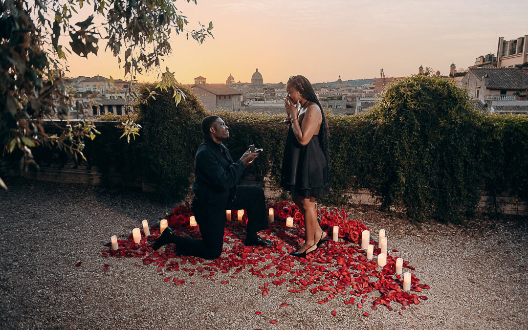 Sunset Proposal in the Heart of Rome