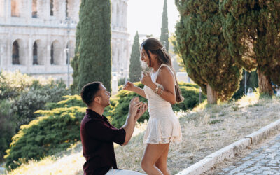 Surprise Proposal in Rome at the Colosseum